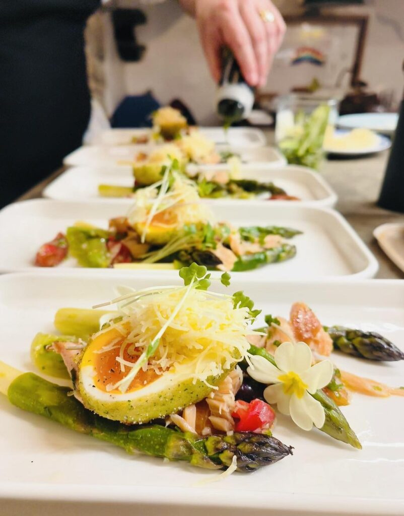 New Seasons Asparagus, Panko Egg, Vierge Sauce