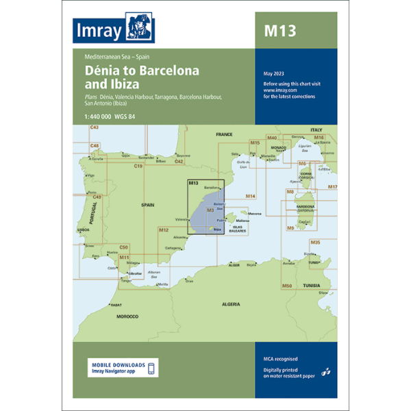 Imray M13 Dénia to Barcelona and Ibiza