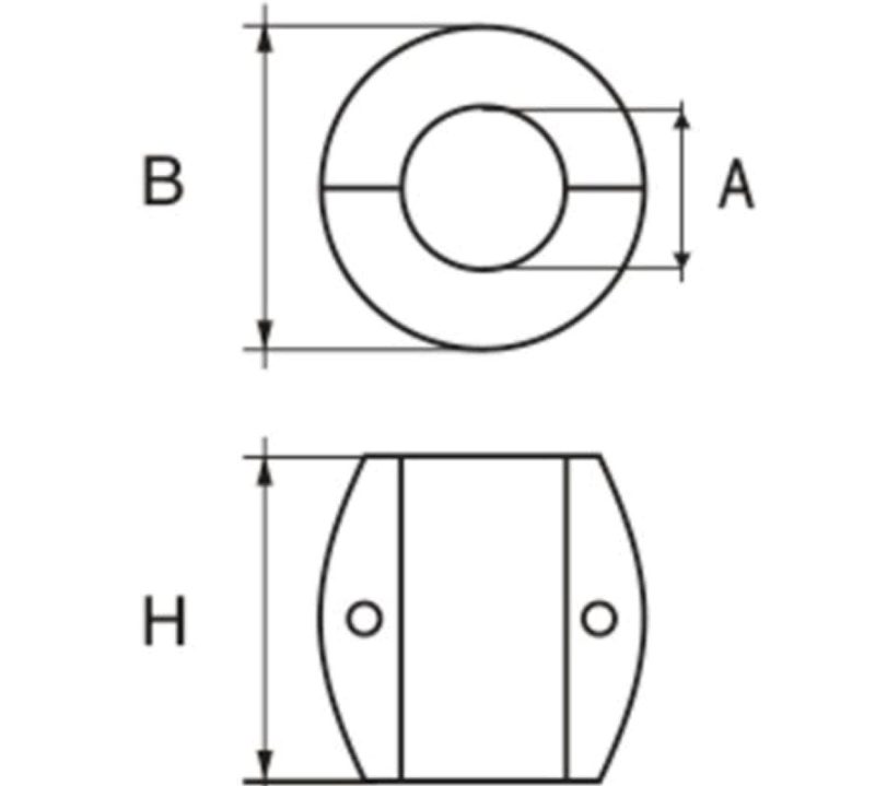 Shaft Anode Size Diagram